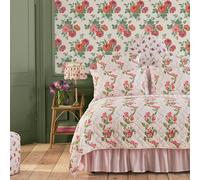 Graham & Brown Cath Kidston Archive Rose Pink Blooms Floral Wallpaper | Paste The Wall Application | Pink Floral | Eco-Friendly