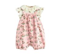 Cath Kidston Baby Girls Floral Jersey Romper Set - Pink - 0-3 Months - Pink - 100% Cotton