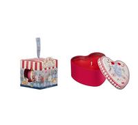 Cath Kidston Bath Fizzer 150g, Fruity Fragrance+Cath Kidston Candle 100g in Heart Shaped Reusable Tin, Fruit Basket Scent