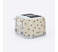 Cath Kidston Bees Print 4-Slice 1850W Retro Style Toaster With Wide Slots, 7 Browning Levels, Defrost, Reheat And Cancel Functions