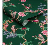Cath Kidston Birds & Berries Emerald Wallpaper