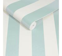 Cath Kidston Canopy Stripe Duck Egg Blue Wallpaper