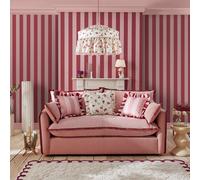 Cath Kidston Canopy Stripe Pink & Red Stripped Wallpaper One Size Pink