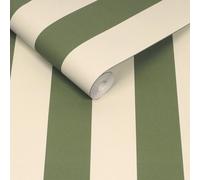 Cath Kidston Canopy Stripe Vintage Green Wallpaper
