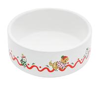 Cath Kidston Ceramic Dog Bowl (1.4L), Dishwasher Safe Kitchenware Food & Water Dish for Medium & Large Dogs, Hearts & Roses Print, 18.5cm