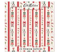 Cath Kidston Christmas Nutcracker Premium Napkins, Pack of 20, Festive Red and Green Table Serviettes for Parties, Dinner and Seasonal Entertaining