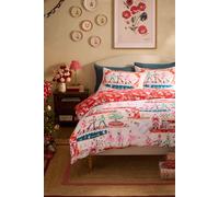 Cath Kidston 'Christmas Nutcracker Scene' Reversible Duvet Cover Set in Red | Size: King Cath Kidston Red King