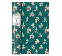 Cath Kidston Christmas Tree Recyclable Roll Wrap, 3 Metres, Green Festive Gift Wrapping Paper with Nutcracker, Presents and Star Design