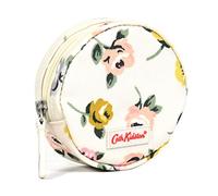 Cath Kidston Circular Coin Purse in Button Rose Design in Stone Cream Oilcloth