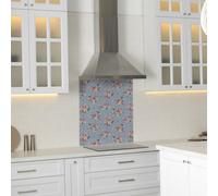 Cath Kidston Clifton Rose Glass Splashback - Blue (600X750mm)