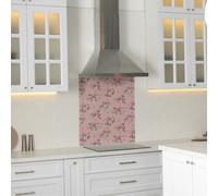 Cath Kidston Clifton Rose Glass Splashback - Pink (600X750mm)