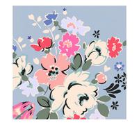 Cath Kidston Clifton Rose Glass Splashback Sample - Blue (100X100mm)