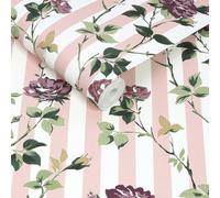 Cath Kidston Climbing Rose Pink And Mauve Floral Wallpaper
