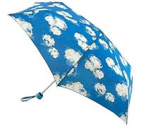 Cath Kidston Clouds Blue & White Minilite Folding Umbrella Handbag Size & Matching Cover
