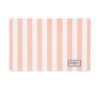 Cath Kidston Pet Feeding Mat 43 x 28 cm - Waterproof Slip-Resistant Dog & Cat Bowl Mat, Protects Floors from Spills & Messes, Cowgirl Stripe - Pink & Cream