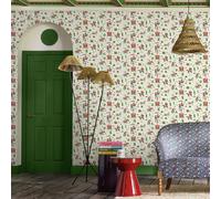 Cath Kidston Cowgirls Pink and Red Wallpaper