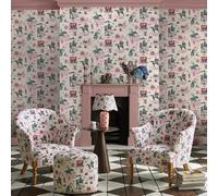 Cath Kidston Cowgirls Pink Wallpaper