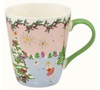 Cath Kidston Cream Christmas Sky Ice Skating Stanley Mug