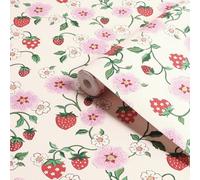 Cath Kidston Cream & Pink Strawberry Spring Patterned Smooth Wallpaper