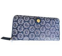 Cath Kidston Dark Navy Leather Freston Rose Continental Wallet Purse