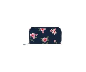 Cath Kidston Dusk Floral Spaced Zip Wallet in Navy, L