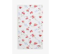 Cath Kidston Floral Rose And Bows Velour Printed Bath Towel In White White One Size