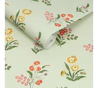 Cath Kidston Flutter Bunches Sage Floral Wallpaper