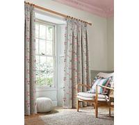 Cath Kidston Friendship Gardens Pair of Blackout Lined Pencil Pleat Curtains Green