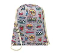 Cath Kidston Garage Badges Kids Quilted Drawstring Bag Light Grey