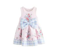 Cath Kidston Girls Bow Scuba Dress - Pink - 6-7 Years - Pink - 91% Recycled Polyester/9% Elastane
