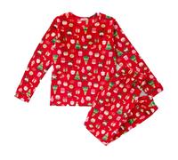 Cath Kidston Girl's Fleece Long Pyjama Set in Red | Size: 2-3 Years Cath Kidston Red 2-3 Years