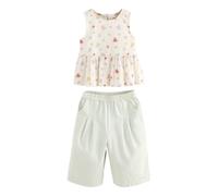 Cath Kidston Girl's Flowers Top & Bottom Set in Cream | Size: 6-9 m Cath Kidston Cream 6-9 m