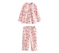 Cath Kidston Girl's Heart Woven Button Through Pyjama Set in Pale Pink | Size: 4-5 Years Cath Kidston Pale Pink 4-5 Years