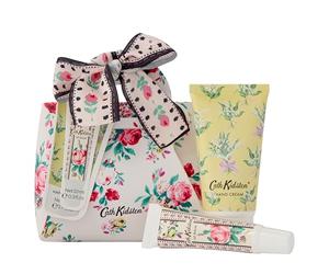 Cath Kidston Hand Cream 50ml, Lip Balm 10ml, Mini Handbag, Shea Butter, Vitamin E, Travel and Pocket Size Moisturiser, Vegan and Cruelty Friendly, Beauty Gift For Her