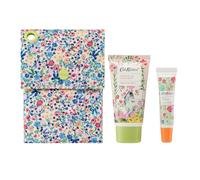 Cath Kidston Hand Cream 50ml, Lip Balm 10ml, Travel Pouch, Shea Butter, Moisturise to Keep Hands Soft, Beauty Gift For Her, Travel Size, Vegan and Cruelty Free