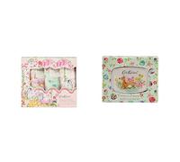 Cath Kidston Hand Cream Trio 3 x 30 ml, Scented and Infused With Essential Oils,Carnival Parade Collection+Cath Kidston Lip Balm 6g and Compact Mirror, Essential Oils of Coconut and Olive