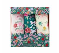 Cath Kidston Hand Cream Trio 3 x 30ml | Shea Butter Hand Moisturiser, Honey and Amber Scent, Travel Size, Vegan and Cruelty Friendly, Christmas Gift