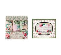Cath Kidston Hand Cream Trio 3x 30ml+Cath Kidston Lip Balm 6g in Display Tray and Compact Mirror