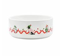 Cath Kidston Ceramic Dog Bowl (1.4L), Dishwasher Safe Kitchenware Food & Water Dish for Medium & Large Dogs, Hearts & Roses Print, 18.5cm