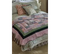 Cath Kidston Heirloom Patchwork Reversible Quilted 150X200Cm Bedspread Pink