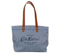 Cath Kidston Large Blue Twill Stripe Tote Bag (Pink Floral Interior)