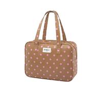 Cath Kidston Large Boxy Zip Top Grab Bag Spot in Camel and Pink Oilcloth
