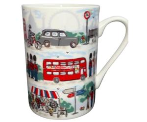 Cath Kidston London Transport Red Bus Black Cab Stanley Mug