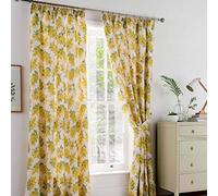 Cath Kidston Mimosa Flower Lined Curtains Floral Design Pencil Pleat (66x72 Inches/165x183 Centimetres)