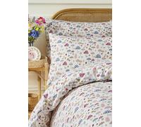 Cath Kidston Mushroom Mini 100% Cotton Duvet Cover Set In Multi (Single Duvet Cover Set 137cm x 200cm)