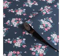 Cath Kidston Navy Clifton Floral Patterned Smooth Wallpaper