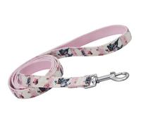 Cath Kidston Nylon Dog Lead - Soft Strong Durable Dog Leash with Ergonomic Grip Handle and Swivel Snap Hook, Cowgirl Print | Pink & Cream, 150 cm Length