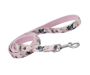 Cath Kidston Nylon Dog Lead - Soft Strong Durable Dog Leash with Ergonomic Grip Handle and Swivel Snap Hook, Cowgirl Print | Pink & Cream, 100 cm Length