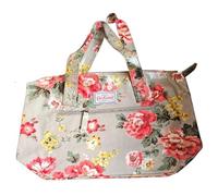 Cath Kidston Oilcloth Oat Winter Rose Zipped Bag Handbag