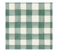 Cath Kidston Painted Gingham Green Gingham Wallpaper | Paste The Wall Application | Green Floral | Eco-Friendly